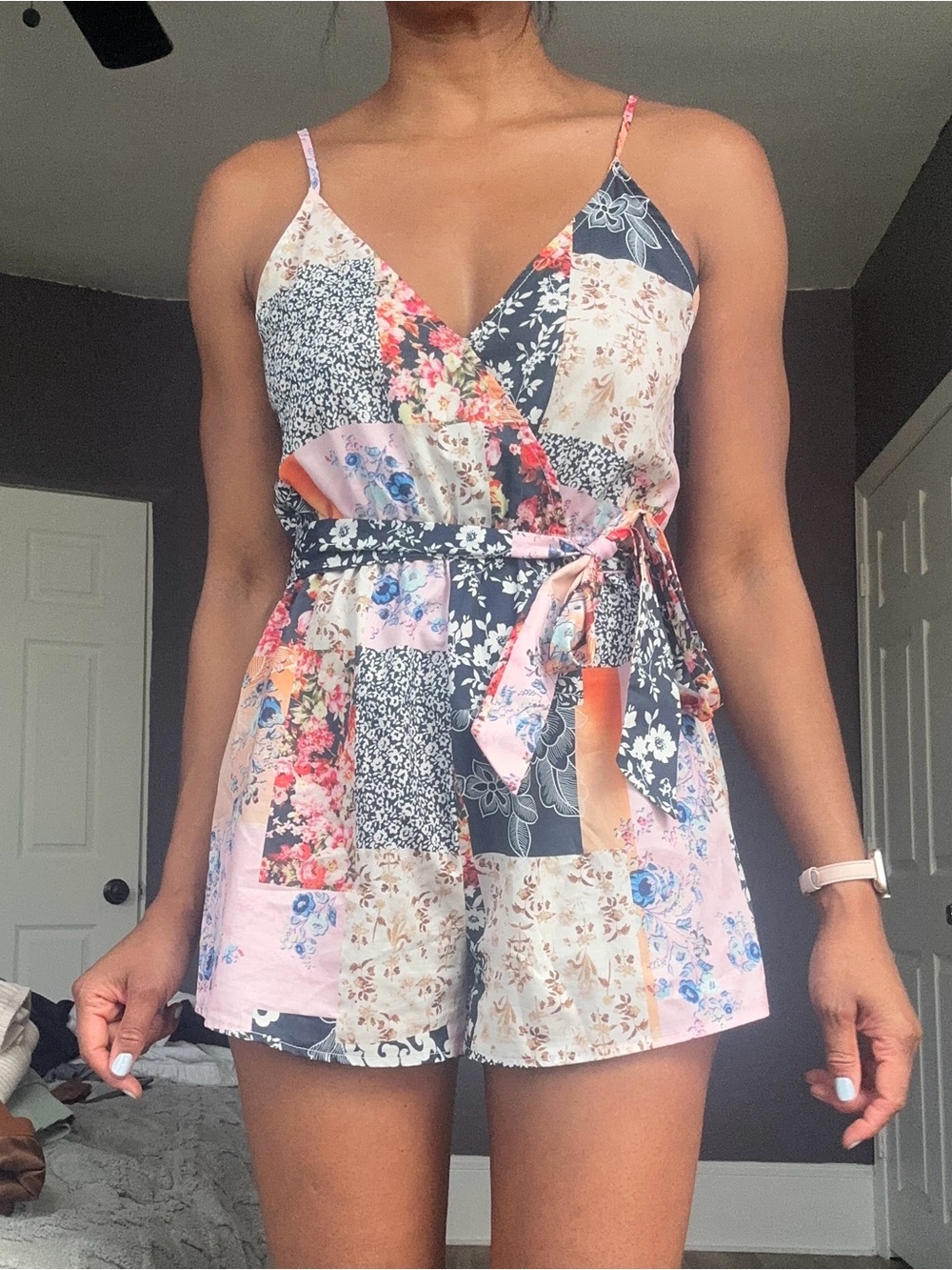 Shein Floral Romper, size M